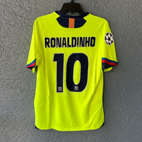 Nike Other - Barcelona Ronaldinho 2005/06 Soccer Jersey Yellow